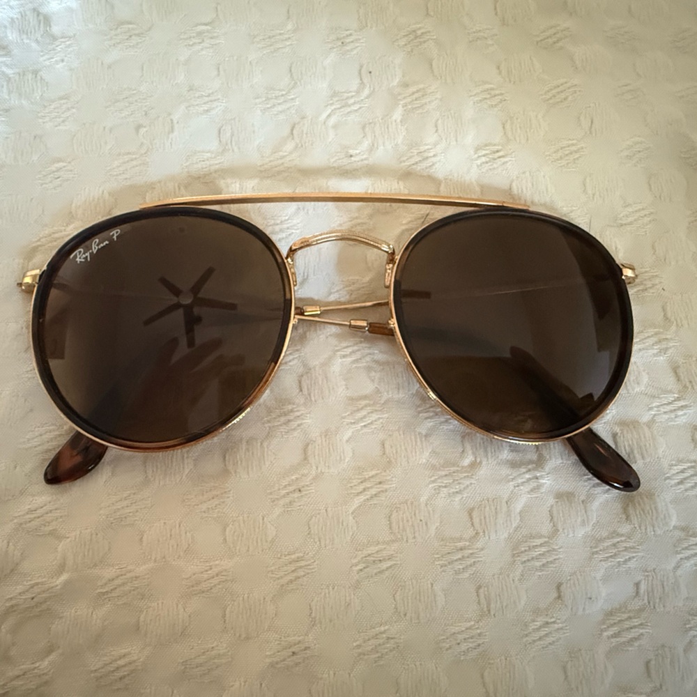 Ray-Ban Gold Frame with Brown Lenses Sunglasses 😎
